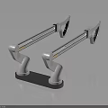 Silver Water Vehicle With Dual Arm Like Structure And Reflective Base Design
