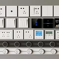 Modern Switch Socket Removable Rail Socket Switch Socket Panel 3d model