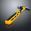 Practical Hardware Tool Hammer With Yellow And Black Handle And Metal Head Design