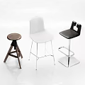 Modern Bar Stools Featuring Wooden Metal Frames And White Black Brown Designs