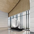 Modern Sculpture Lobby Installation 3d model