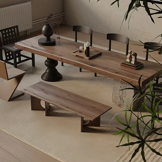 Modern table combination 3d model