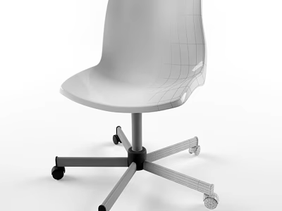 Modern Ergonomic Office Chair With Mesh Backrest And Five Star Base 3d model