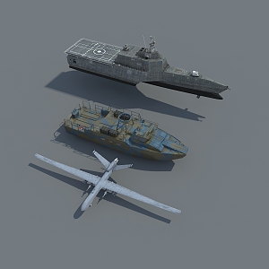 modern warship military vehicle 3d model