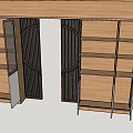 Modern Decorative Cabinet With Wooden Top Glass Doors And White Storage Compartments