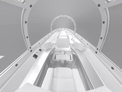 Modern Fighter Jet Cockpit Interior With Control Panels Seats And Dashboard 3d model