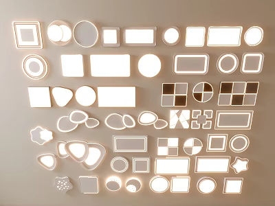 Modern Ceiling Lights With Various Shapes And Styles 3d model