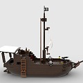 LEGO toy blocks sailing pirate ship ship 3d model