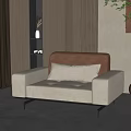 Modern single sofa 3d model