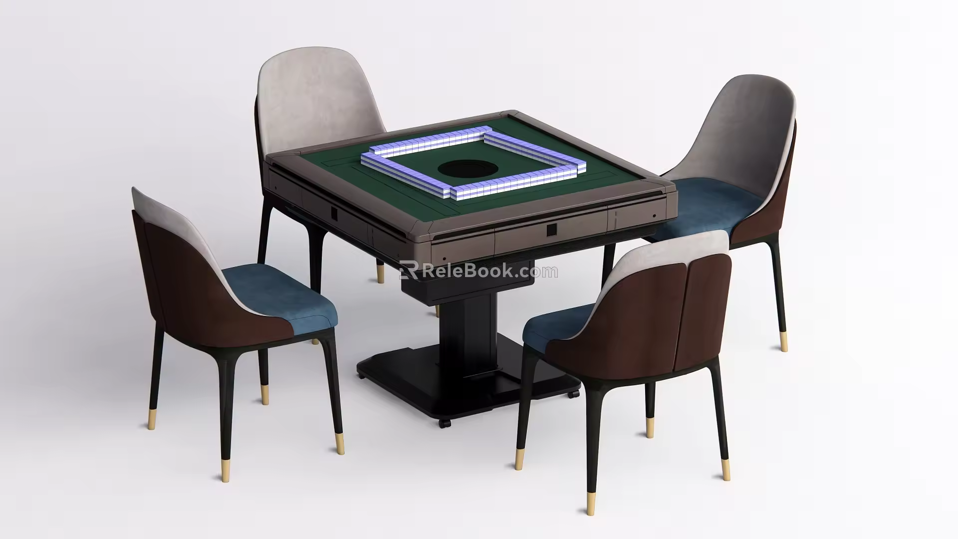 Modern Mahjong Table and Chair Mahjong Machine Hemp Automatic Mahjong Machine 3d model