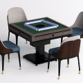 Modern Mahjong Table and Chair Mahjong Machine Hemp Automatic Mahjong Machine 3d model