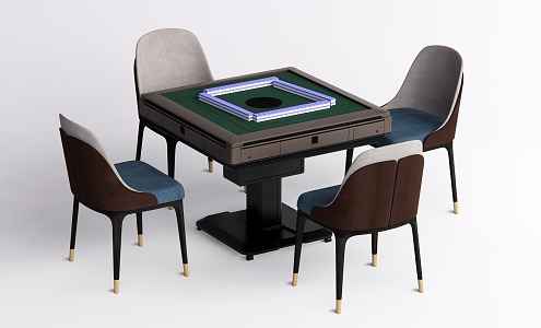 Modern Mahjong Table and Chair Mahjong Machine Hemp Automatic Mahjong Machine 3d model