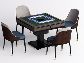 Modern Mahjong Table and Chair Mahjong Machine Hemp Automatic Mahjong Machine 3d model