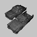 Two Rusty Old Cars With Open Doors And Abandoned Worn Out Look