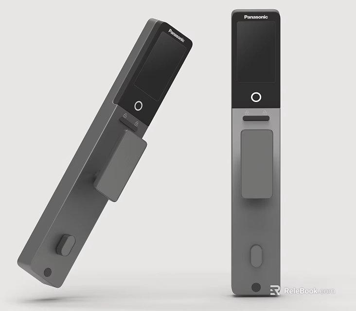 Modern Smart Door Lock With Electronic Keypad Fingerprint Recognition And Secure Home Design 3d model 