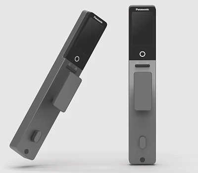 Modern Smart Door Lock With Electronic Keypad Fingerprint Recognition And Secure Home Design 3d model