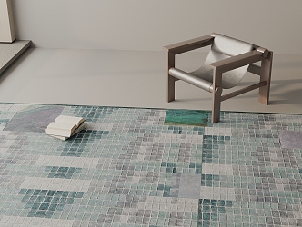 Modern Square Carpet 3d model