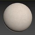 Light Colored Textured Component With Smooth White Sphere In Minimalist Design