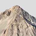 Mountain Peak With Rocky Texture And Sunlit Slopes In Natural Landscape