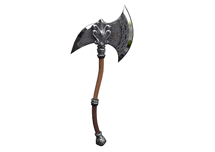 Xuan Hua Axe Tomahawk Axe Big Axe Chinese Style Tomahawk Weapon Cold Weapon 3d model