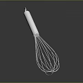 Stainless Steel Whisk With Metal Wire Construction And Comfortable Handle For Kitchen Use