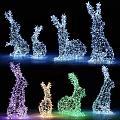 Wireframe Animal Shaped LED Decorative Lights In Various Colors For Outdoor Festive Decor