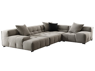 Modern corner sofa multiplayer sofa 3d model