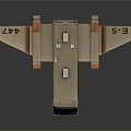 Futuristic Flying Vehicle Model With Beige Body Wings Windows And Engine Parts