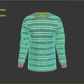 Casual Long Sleeve Striped Round Neck Shirt with Classic Color Pattern