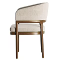 Modern Leisure Chair With Curved Armrest Wooden Frame And Upholstered Seat Design