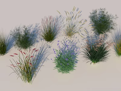 Diverse Aquatic Plants Collection Featuring Lush Green Foliage And Various Species 3d model
