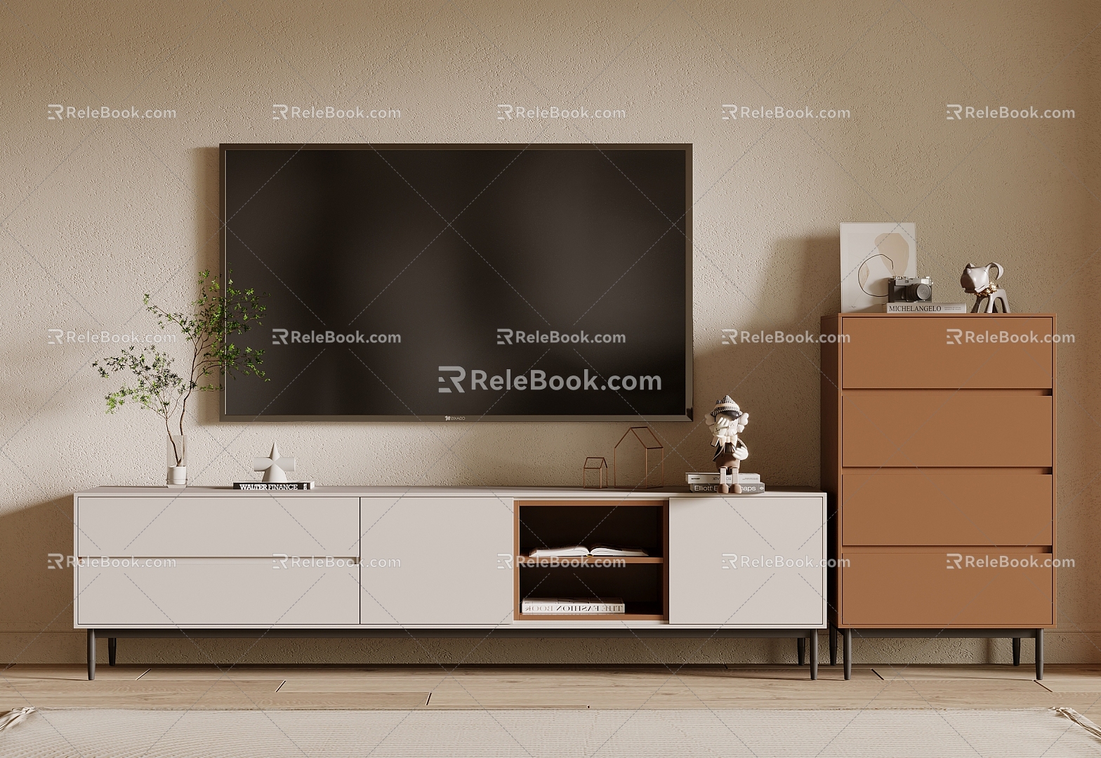 TV Cabinet Side Cabinet 3d model