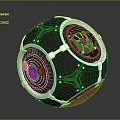Modern Sci-Fi Equipment Sci-Fi Container Sci-Fi Ball Spherical Container Sci-Fi Item 3d model