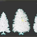 Decorative Pine Tree Ornament Set With Various Heights For Home Decor