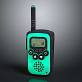 Green And Black Kids Doorbell With Digital Display Screen Buttons And Antenna