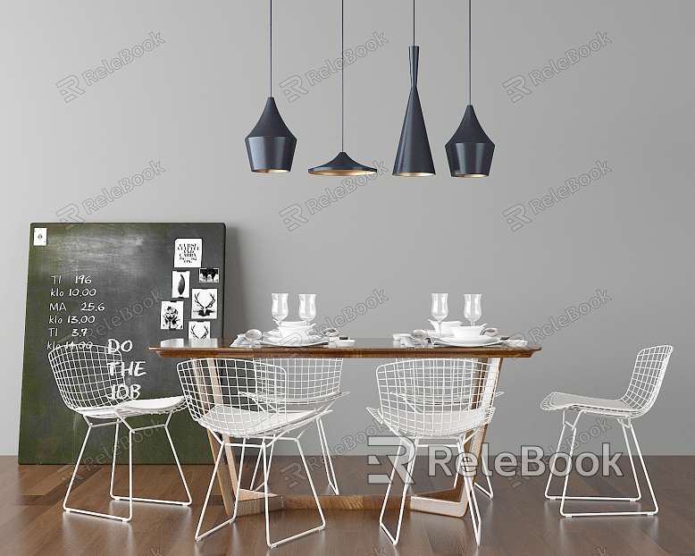 Modern Dining Table and Chair Combination Simple model