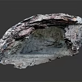 Irregular Natural Rock Cave Structure Featuring Colorful Pink Blue Green Surface And Reflective Base