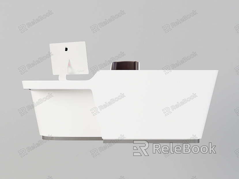 Company lobby, front desk, special-shaped reception desk, cash register, bar counter model