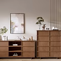 Quiet Ancient Style Entrance Cabinet Simple Style Cabinet Whole Cabinet Sideboard Cabinet Balcony Cabinet Locker Entrance Cabinet 3d model