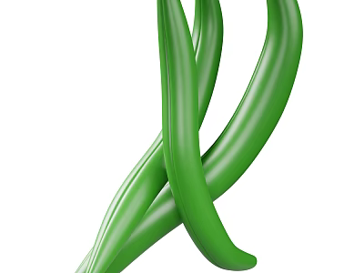 Fresh Green Curved Bananas Perfect For Healthy Tropical Fruit Snacking 3d model