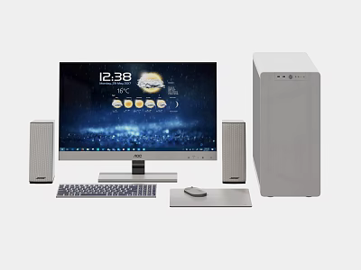 Modern Computer Desktop Computer 3d model Modern Computer Desktop Computer 3d model