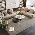 Modern sofa coffee table combination 3d model