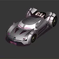 Futuristic Silver Sports Car With Sleek Aerodynamic Design And Open Top