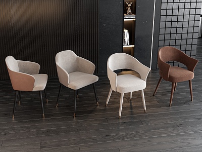 Modern dining chair combination model