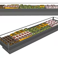 Open Refrigerated Display Cases in Retail Stores Featuring Assorted Packaged Food Items 3d model