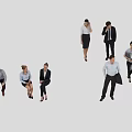Group of Diverse Professionals in Formal Attire Collaborating and Discussing in Office Environment