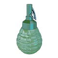 Green Military Hand Grenade Classic Design With Fuse And Safety Pin
