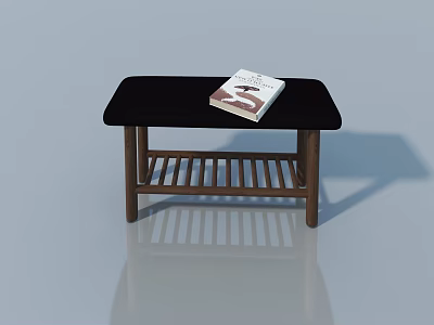 Modern Wooden Swing Door With Black Surface For Interior Decoration 3d model