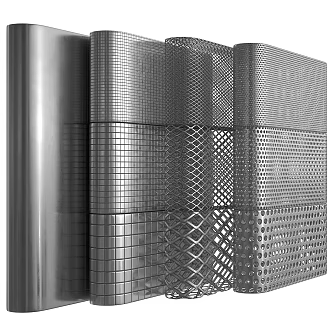 Modern metal openwork panel 3d model