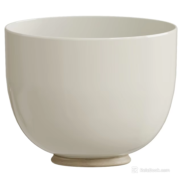 Modern White Bowl Shaped Bathtub With Sleek Ceramic Surface And Minimalist Base Design 3d model 